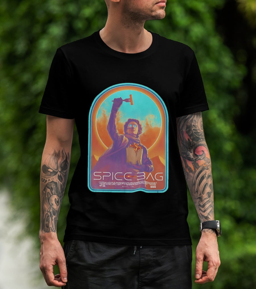 Dune Spice Bag Sci Fi Parody Pop Culture T-Shirt