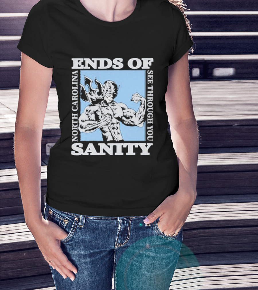 Ends Of Sanity North Carolina See Through You Blue Devil T-Shirt