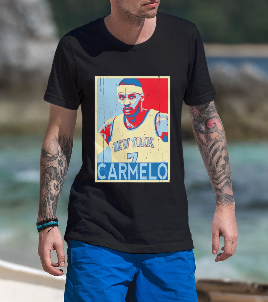 New York Knicks Carmelo Anthony 7 NBA T-Shirt