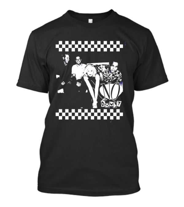No Doubt Band Gwen Stefani Tony Kanal Eric Stefani Checkered T-Shirt