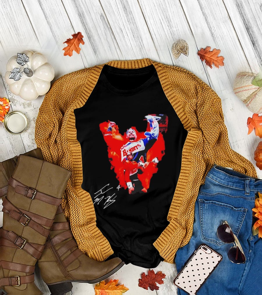 Ian MacKay Bandits Lacrosse Legend Signed Color Burst Collage T-Shirt