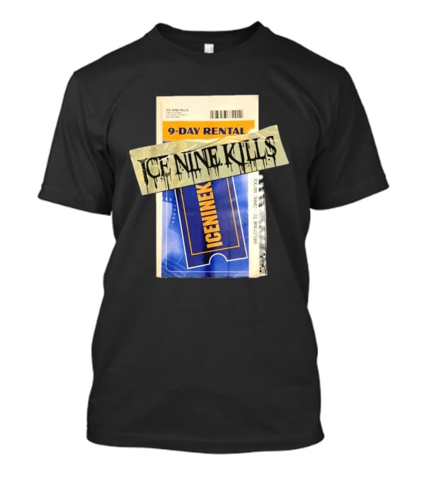 ICE NINE KILLS 9 Day Rental Iceninek Welcome To Horrorwood T-Shirt