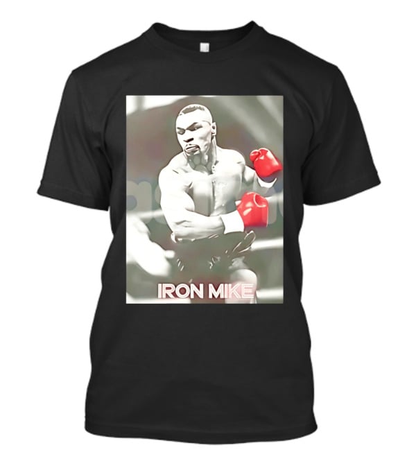 Boxing Legend Iron Mike Tyson Vintage Style Red Gloves T-Shirt