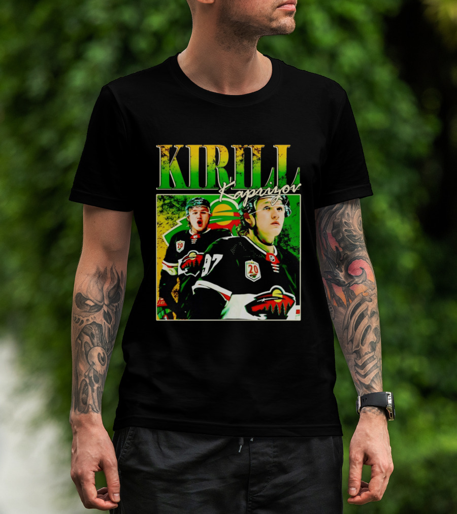 Kirill Kaprizov Minnesota Wild NHL Hockey Player With 20th Anniversary T-Shirt