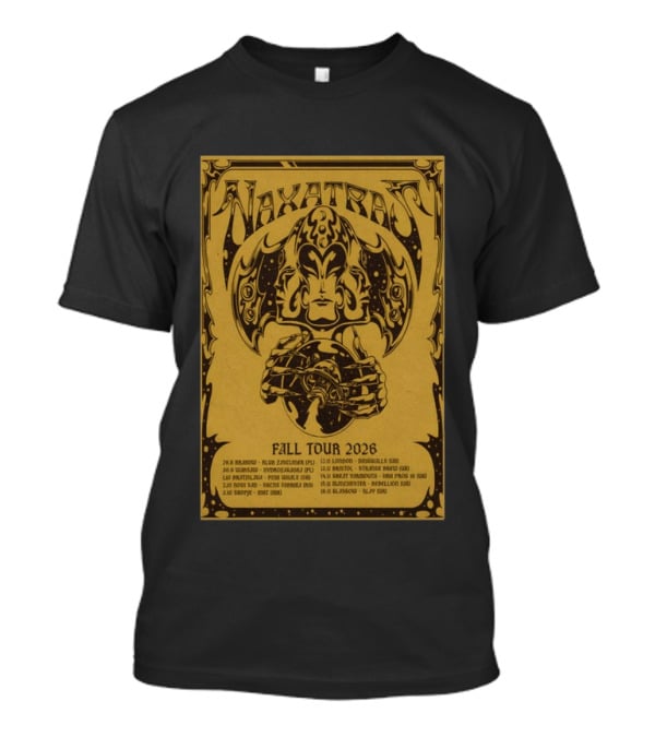 Naxatras Fall Tour 2026 European Concert Dates And Locations T-Shirt