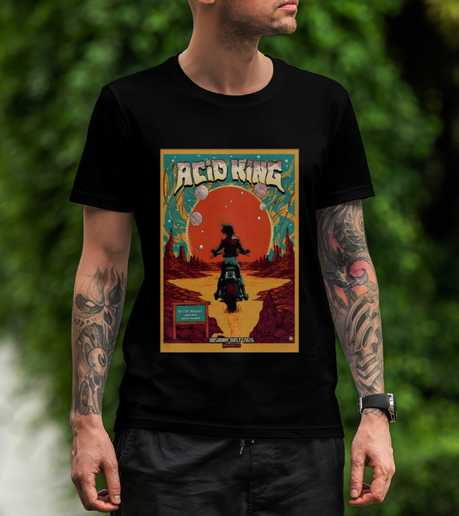 Acid King Obsidian Dust 2026 Brussels Busse Woods T-Shirt