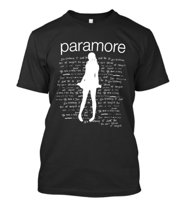Paramore Lyrics Silhouette Art Brand New Eyes T-Shirt