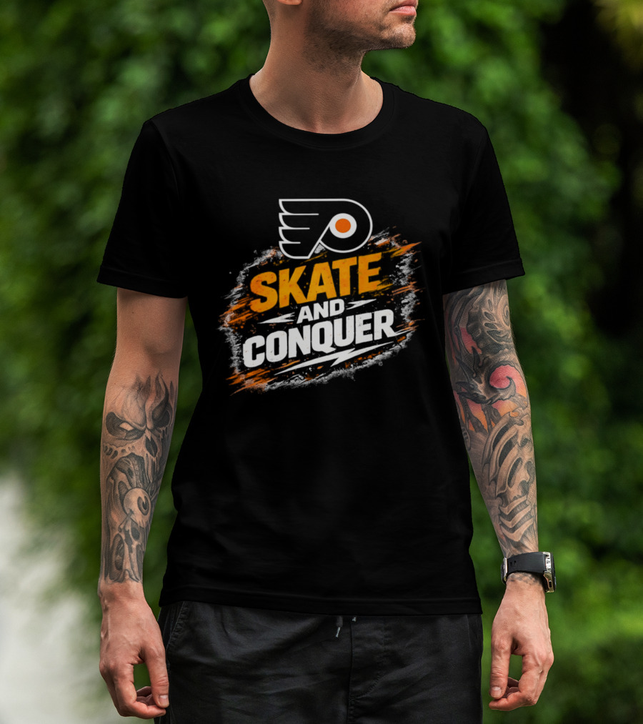 Philadelphia Flyers Skate And Conquer NHL T-Shirt