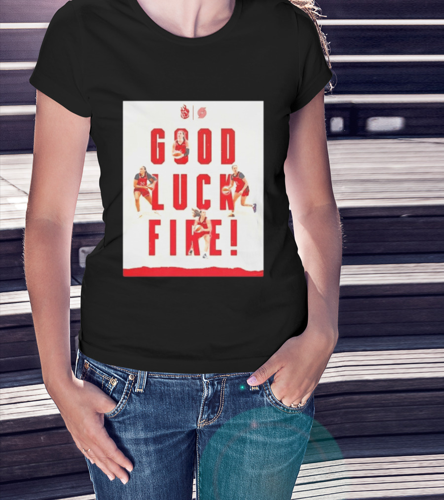 Portland Trail Blazers Good Luck Fire Basketball T-Shirt