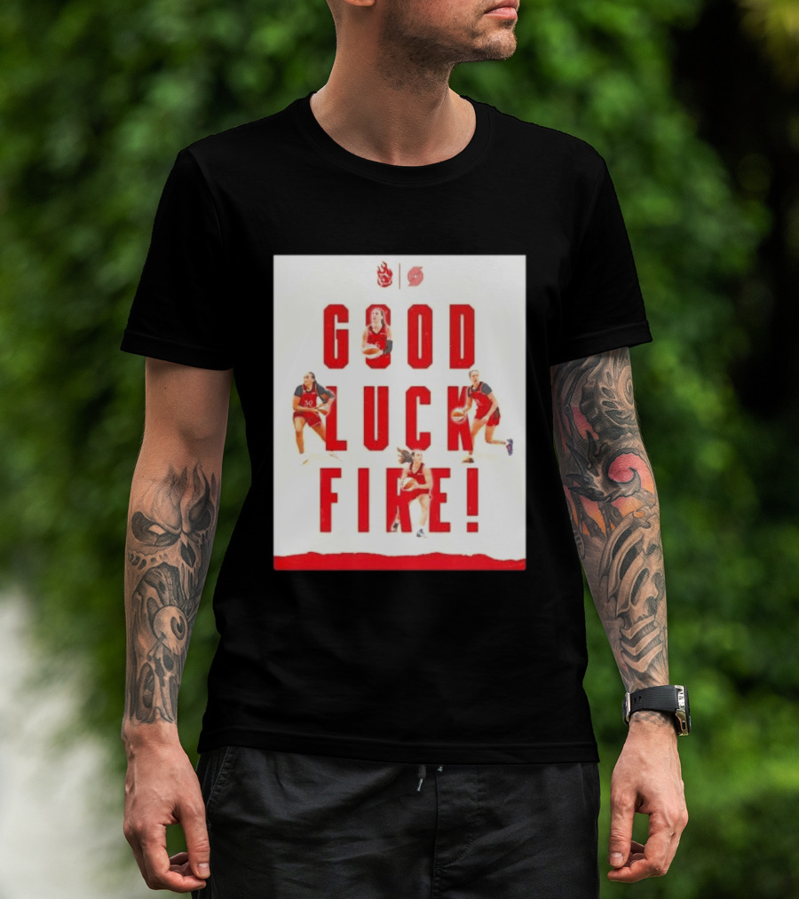 Portland Trail Blazers Good Luck Fire Basketball T-Shirt