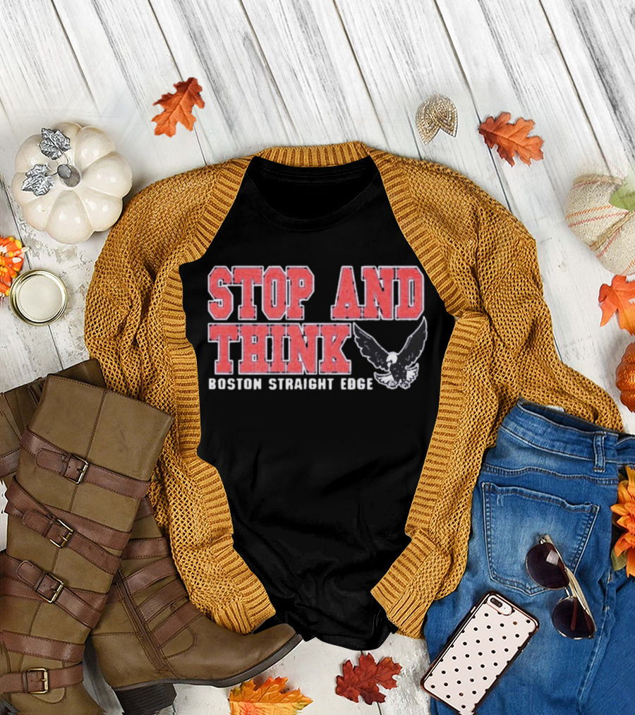 Stop and Think Boston Straight Edge Bold Eagle T-Shirt