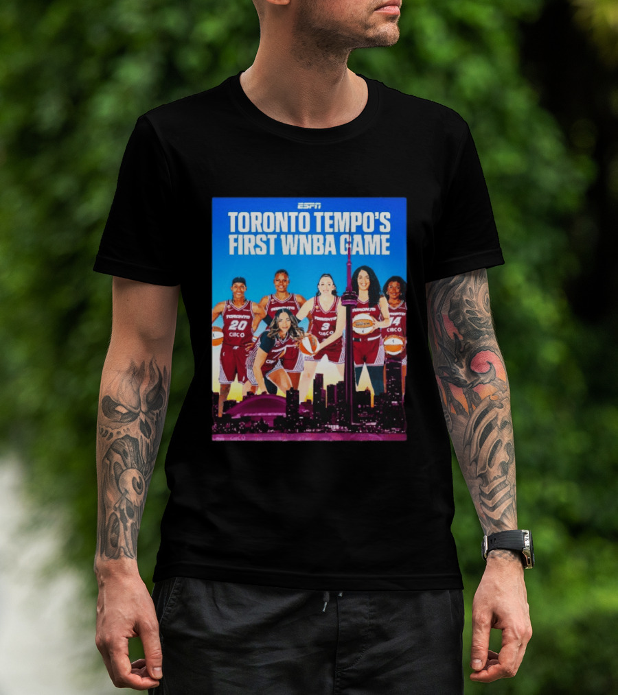 Toronto Tempos First WNBA Game ESPN Basketball Team Event T-Shirt
