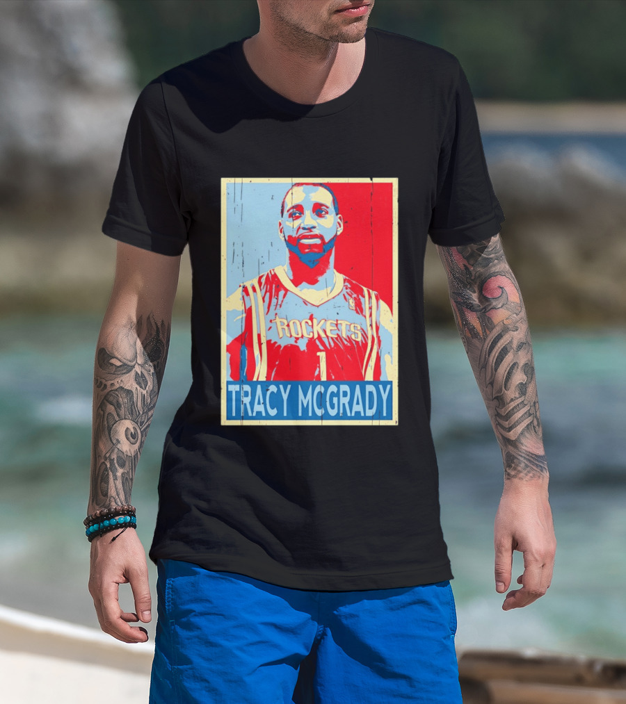 Tracy McGrady Rockets Houston NBA Basketball T-Shirt