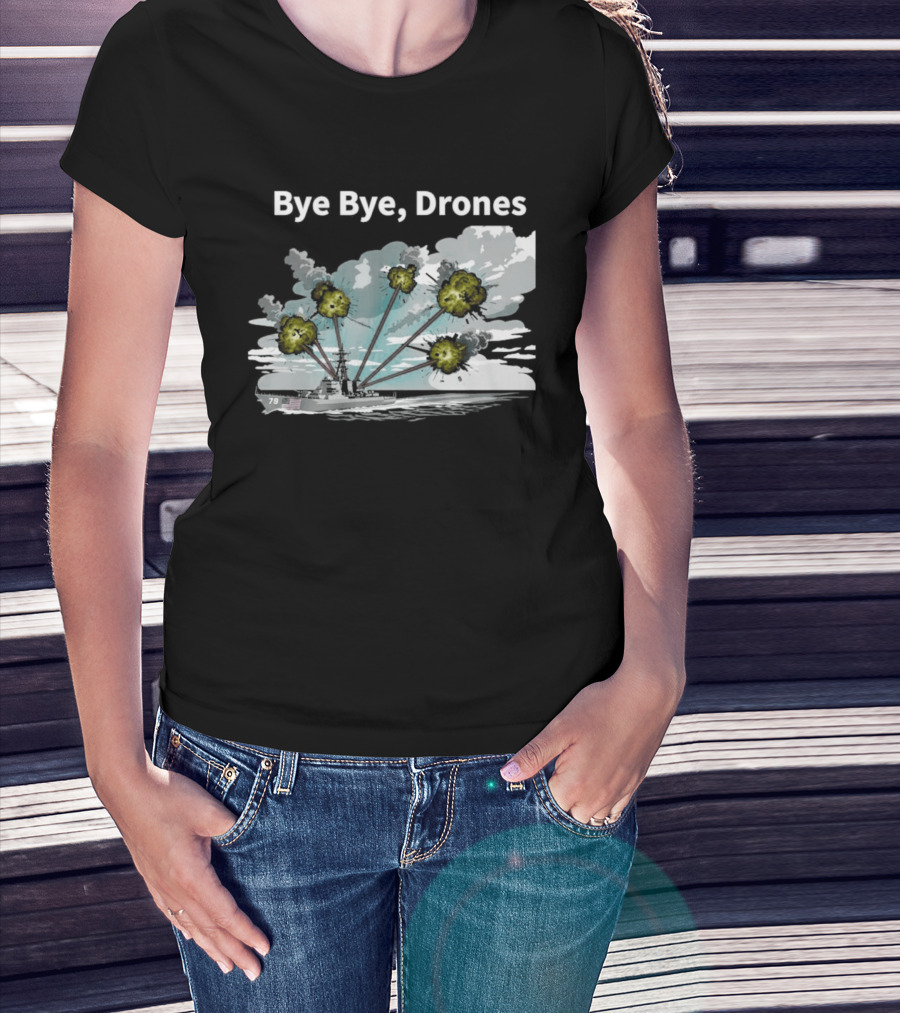 Bye Bye Drones Yellow Flower Cloud T-Shirt