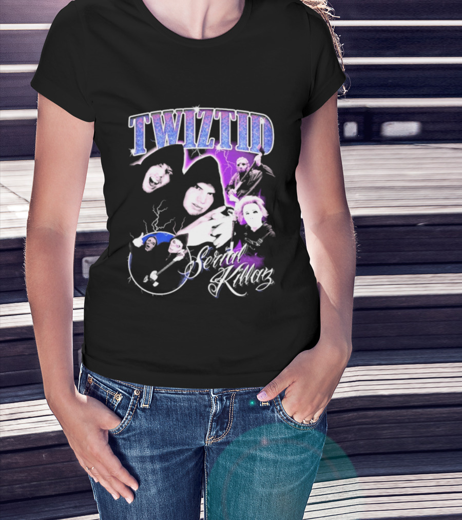 Twiztid Serial Killas 90s Rap Psychedelic Horror T-Shirt