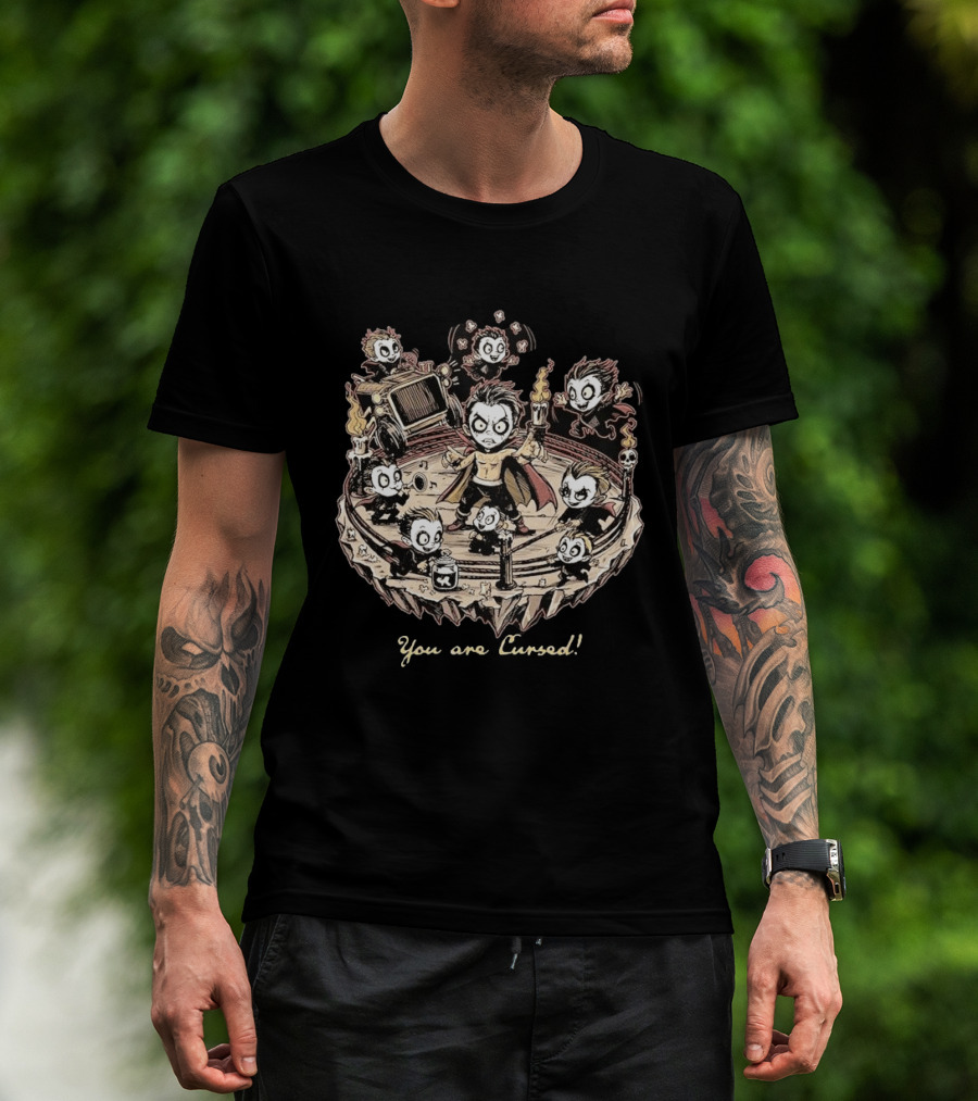 WWE Danhausen You Are Cursed With Minis And Torches T-Shirt