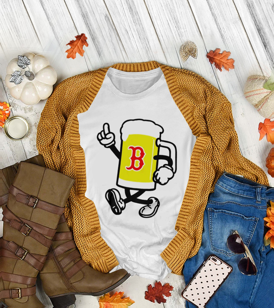 2026 Red Sox Beer with Walking Foam and Red B T-Shirt