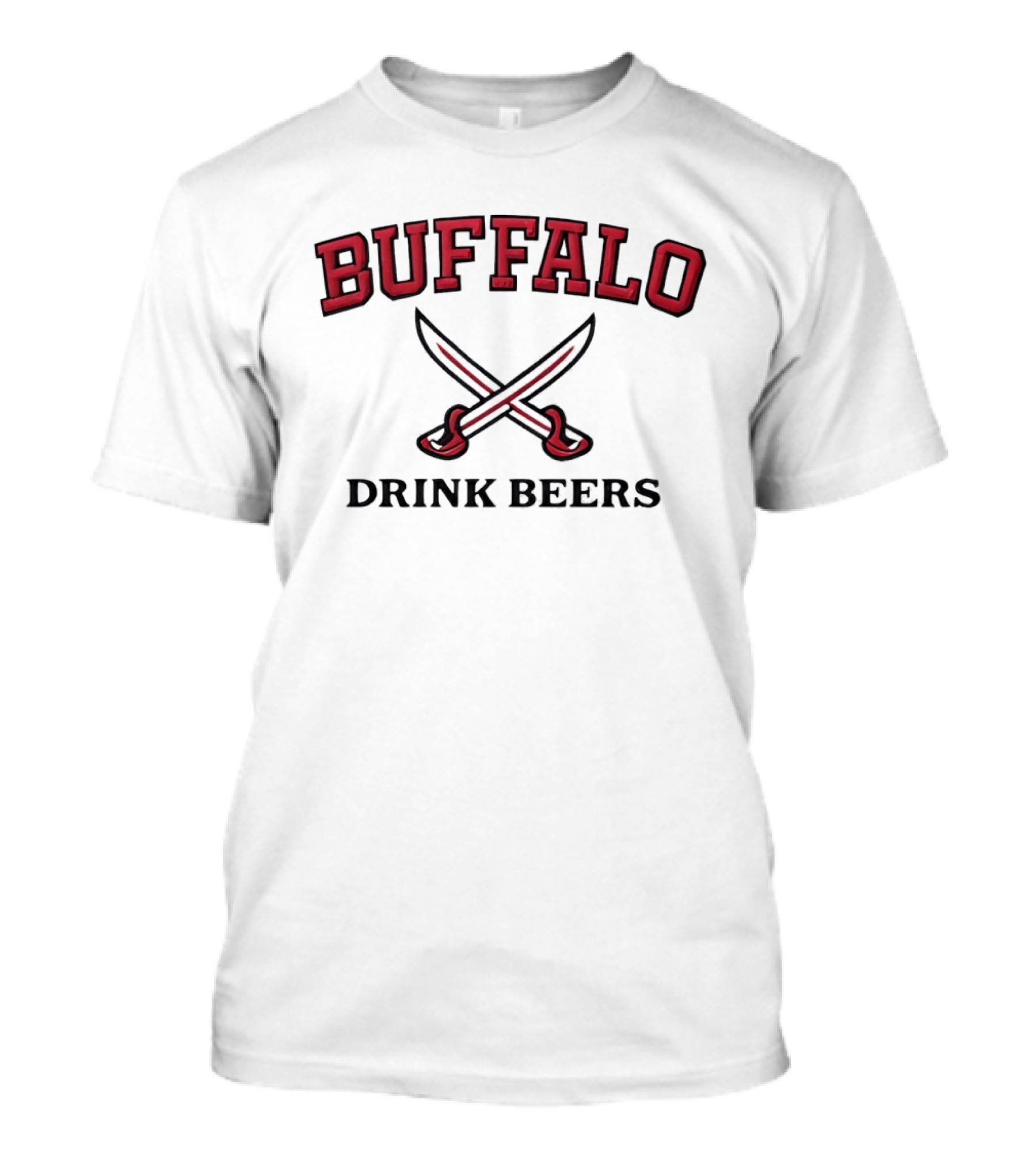 Buffalo Drink Beers Crossed Sabers T-Shirt