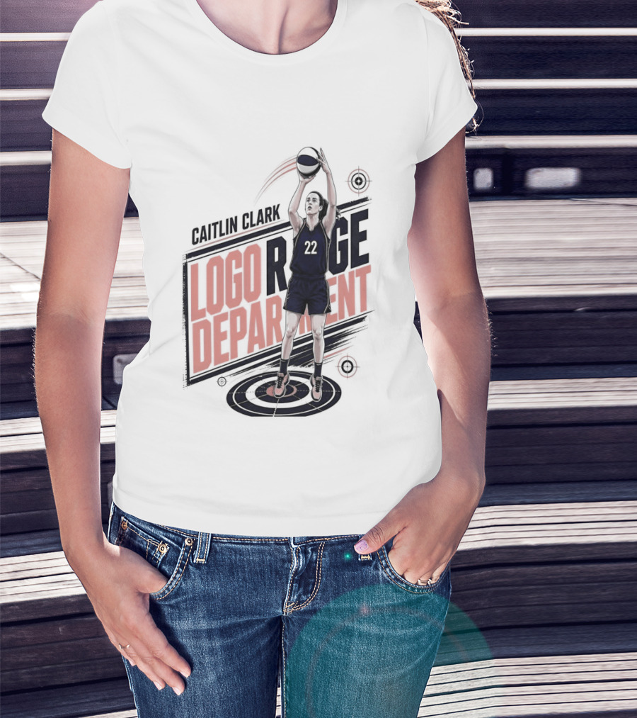 Caitlin Clark 22 Indiana Fever WNBA Logo Range Department T-Shirt