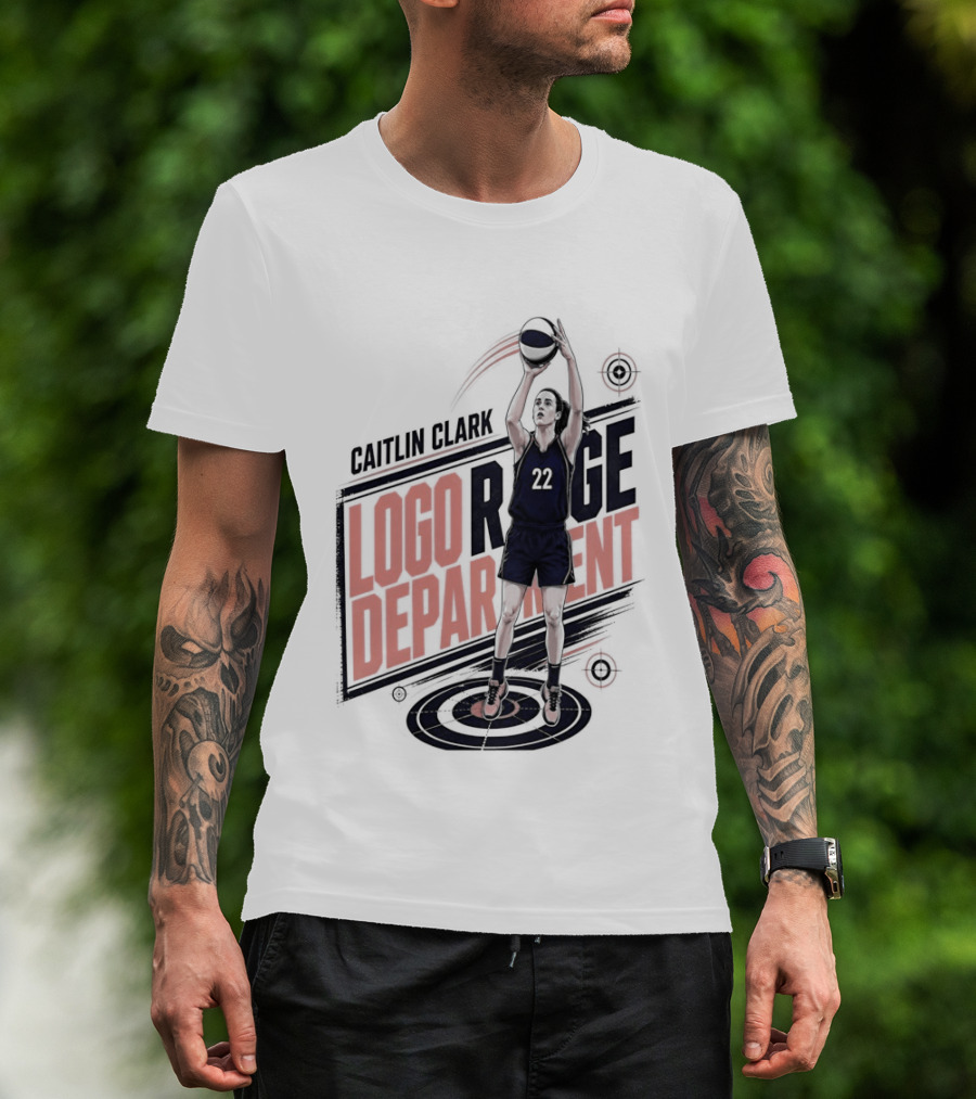 Caitlin Clark 22 Indiana Fever WNBA Logo Range Department T-Shirt