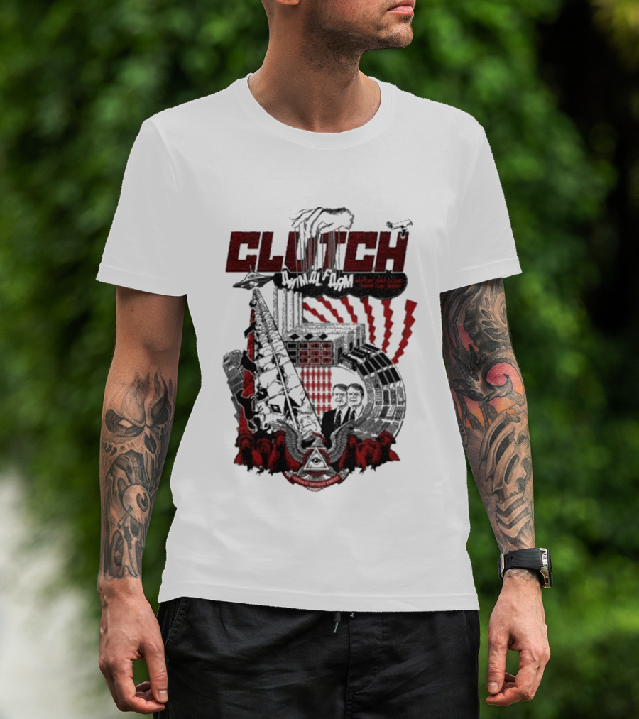 CLUTCH Animal Farm Orwellian Imagery With Windmill And Pig Revolution T-Shirt