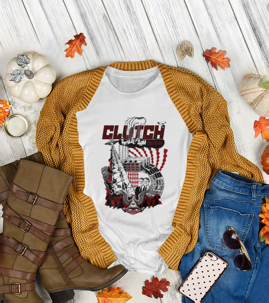 CLUTCH Animal Farm Orwellian Imagery With Windmill And Pig Revolution T-Shirt