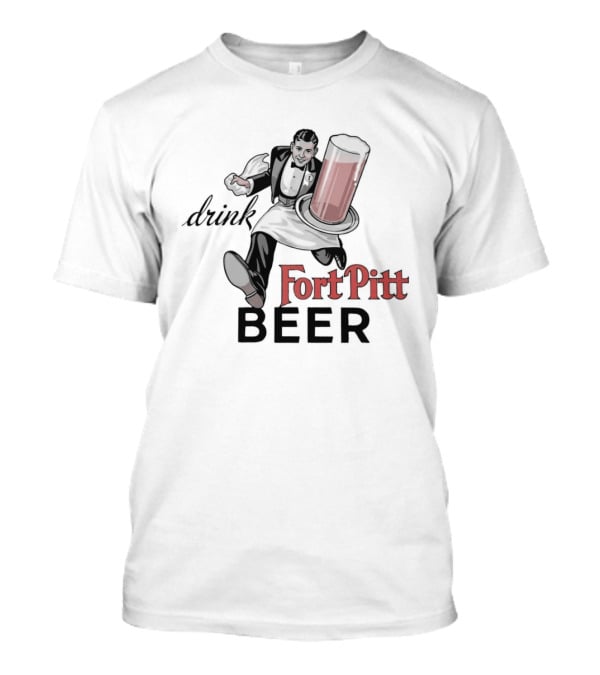 Drink Fort Pitt Beer Man Carrying Full T-Shirt