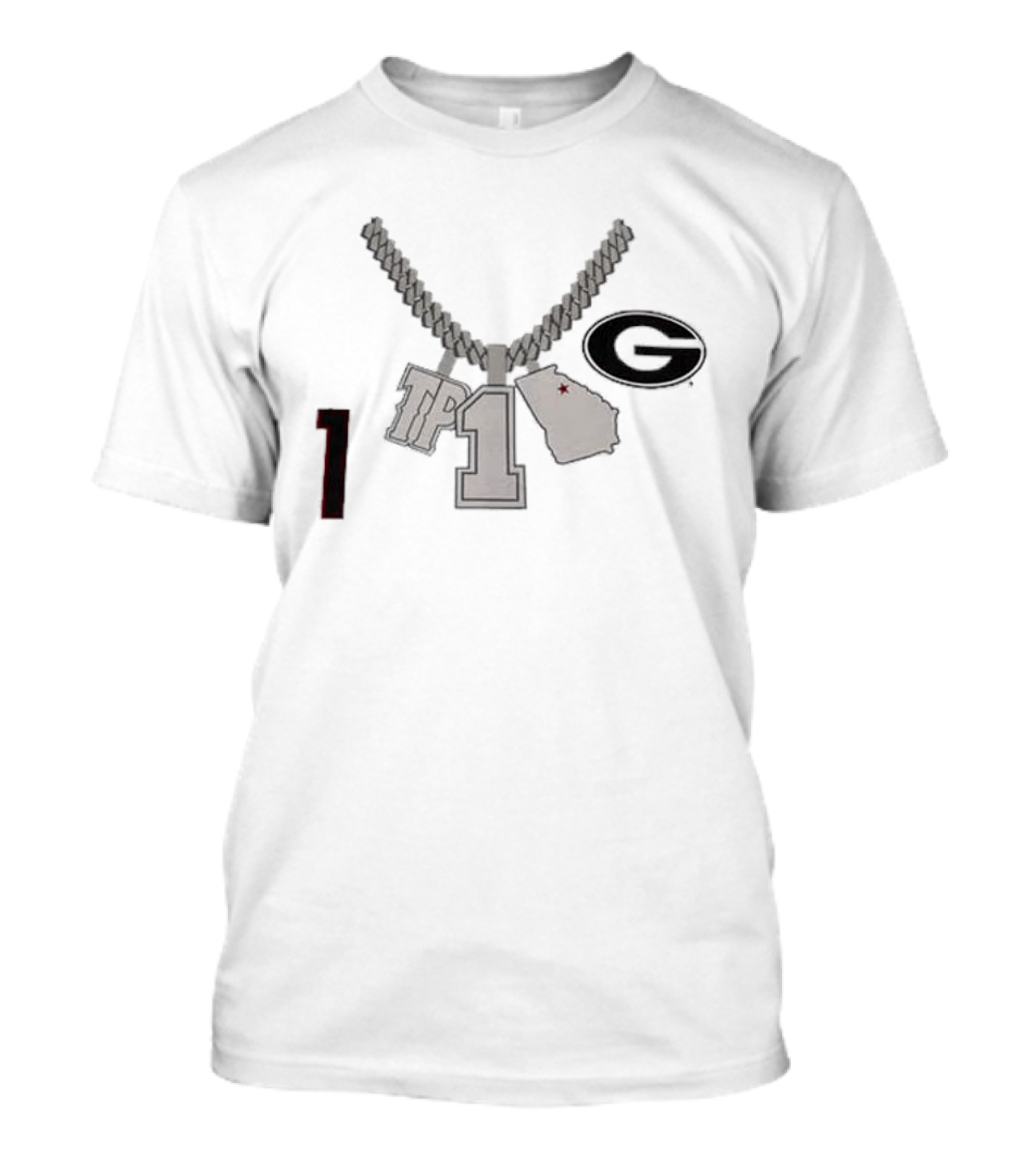 Georgia G TP 1 Necklace Map Design By Tre Phelps T-Shirt