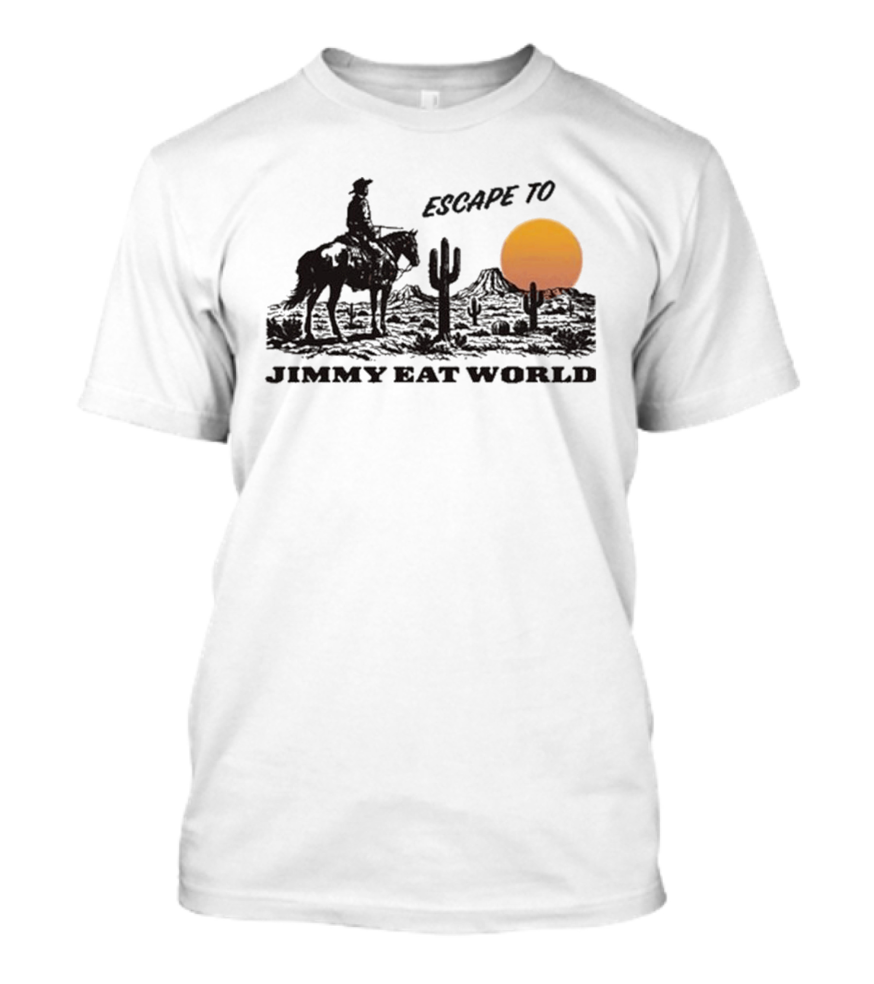 Escape To Jimmy Eat World Cowboy Sunset Cactus T-Shirt