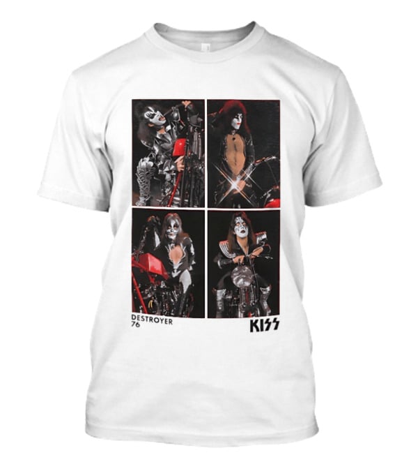 KISS Destroyer 76 Band Members On Motorcycles T-Shirt