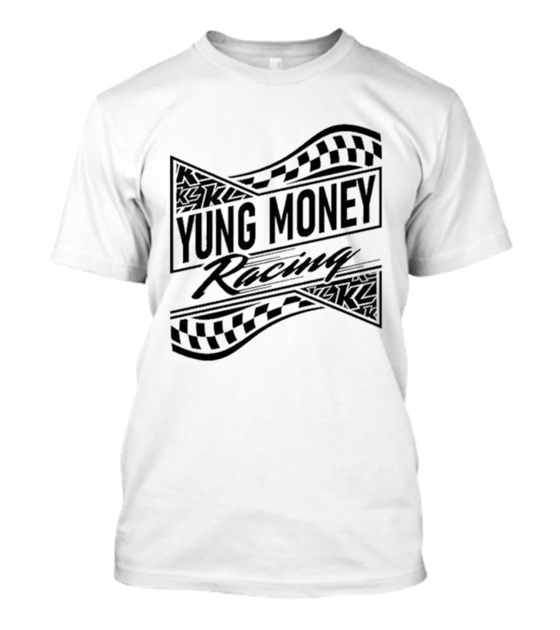 Yung Money Racing Checkered Flag Kyle Larson T-Shirt