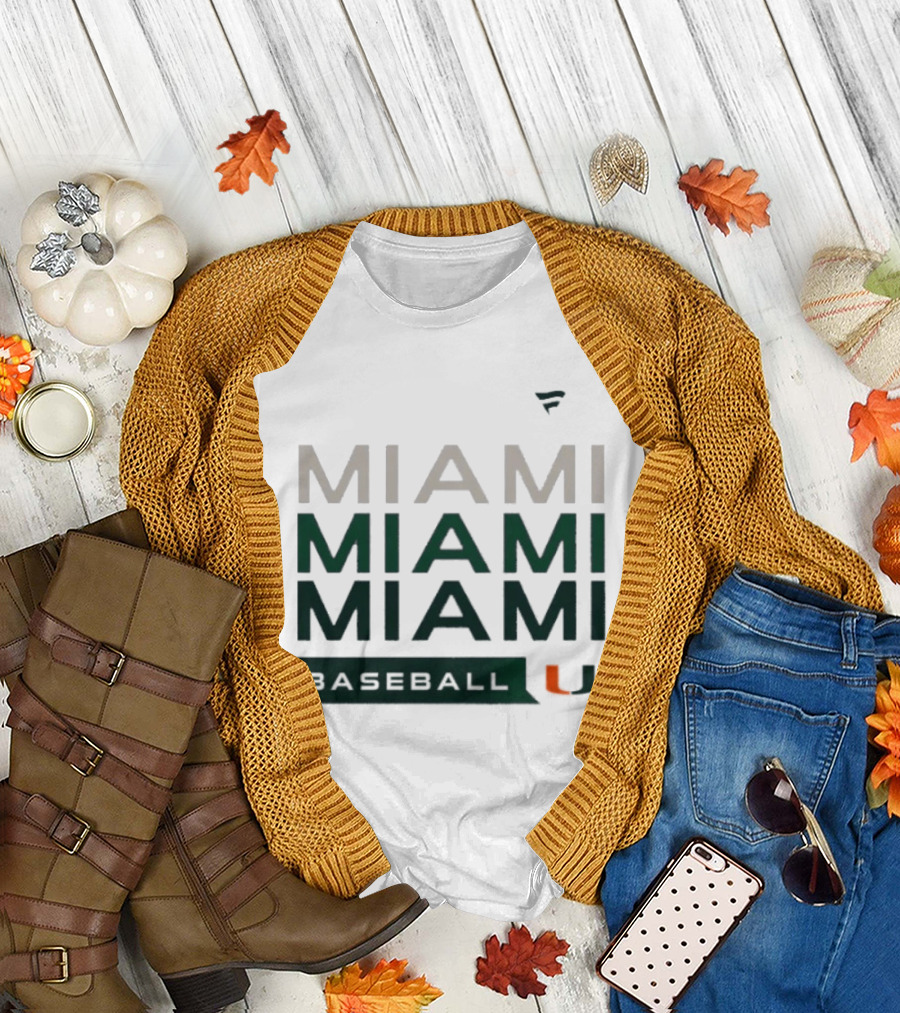 Miami Hurricanes Baseball Hype Tri Blend Miami U T-Shirt