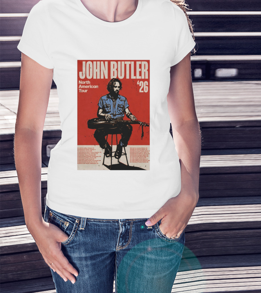John Butler North American Tour 2026 Shows T-Shirt