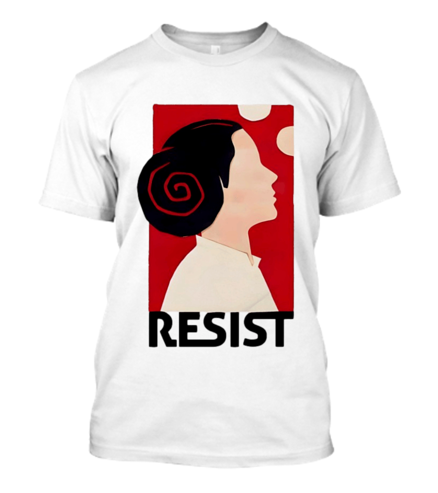 Princess Leia Resist Style Icon With Red And White T-Shirt