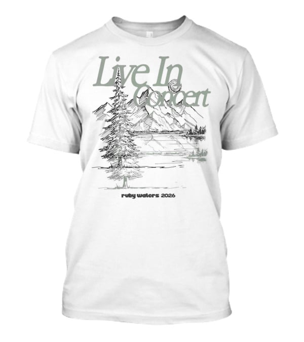 Live In Concert Ruby Waters 2026 Mountain Scenery T-Shirt