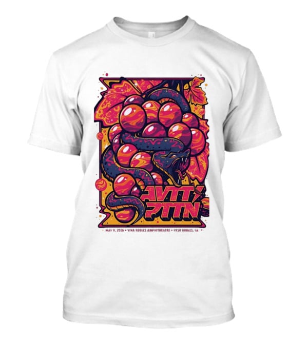 Avett Brothers Paso Robles CA 2026 May 9 Tour Snake Grapes T-Shirt