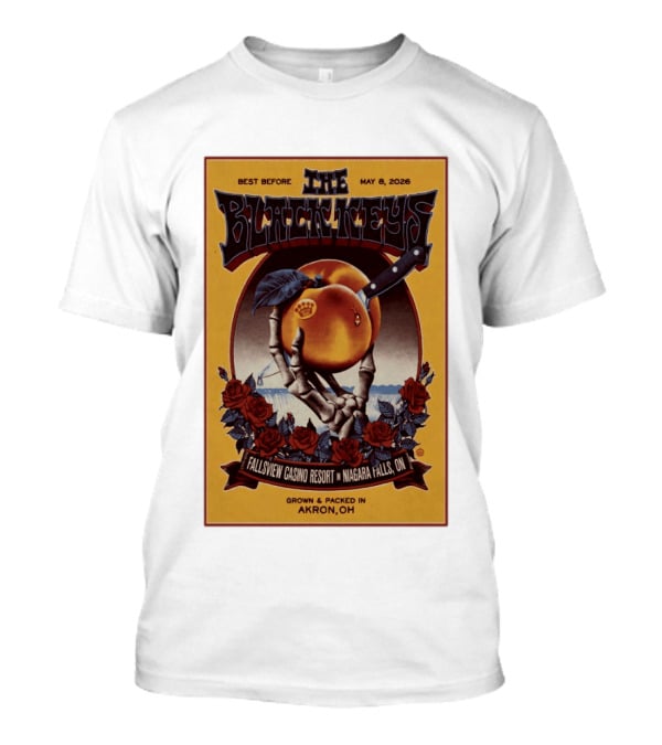 The Black Keys Fallsview Casino Resort Niagara Falls ON May 8 2026 Akron OH T-Shirt