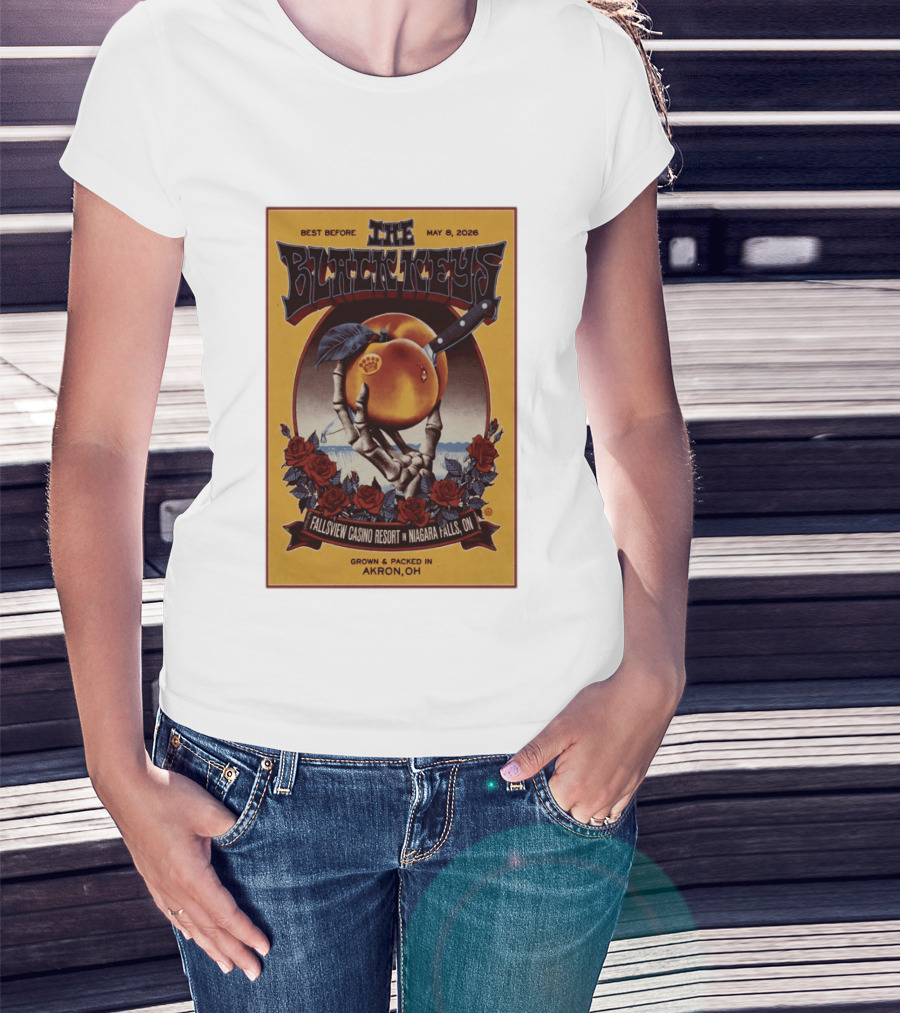 The Black Keys Fallsview Casino Resort Niagara Falls ON May 8 2026 Akron OH T-Shirt