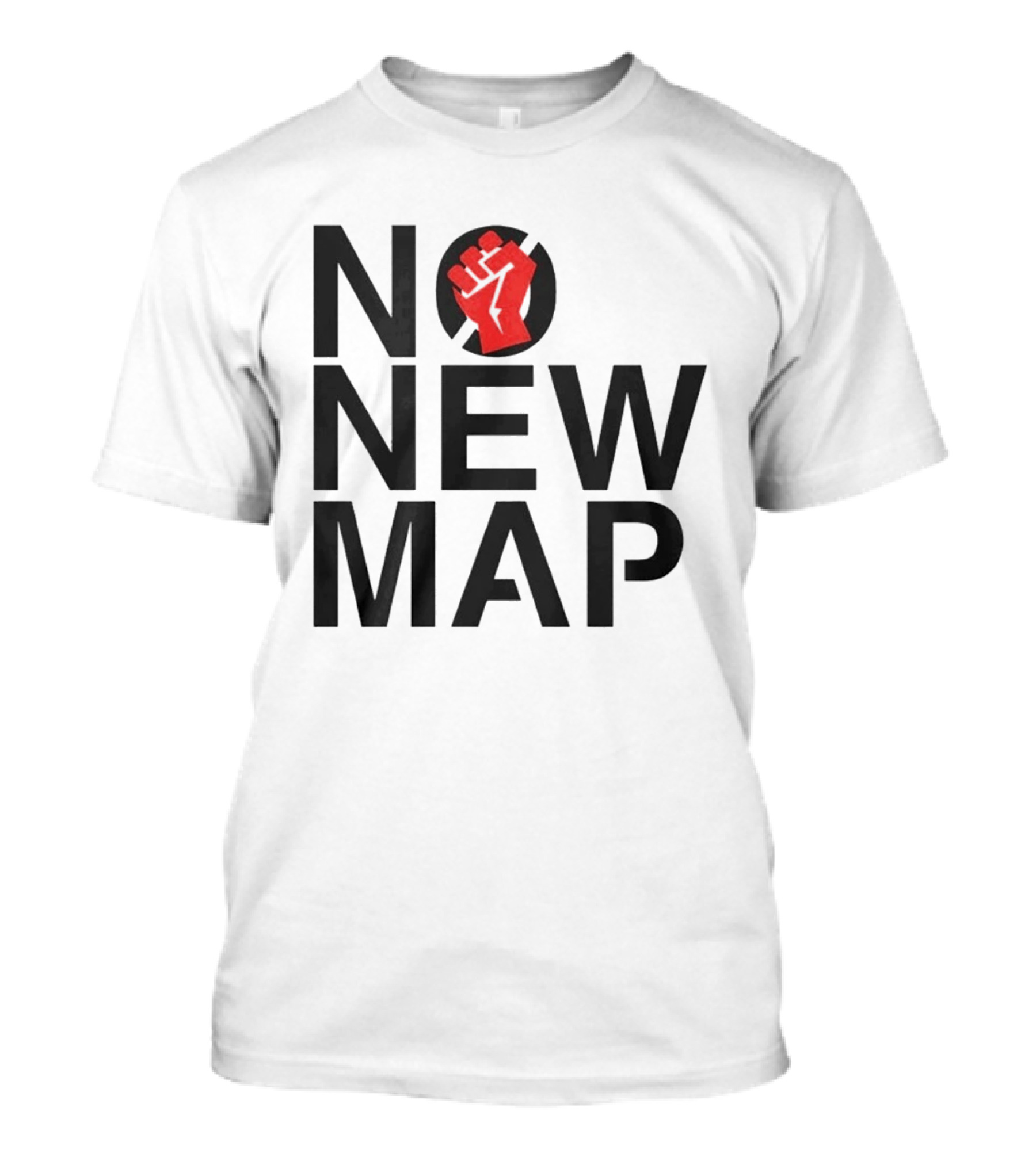 No New Map Protest Red Fist Symbol Virginia T-Shirt