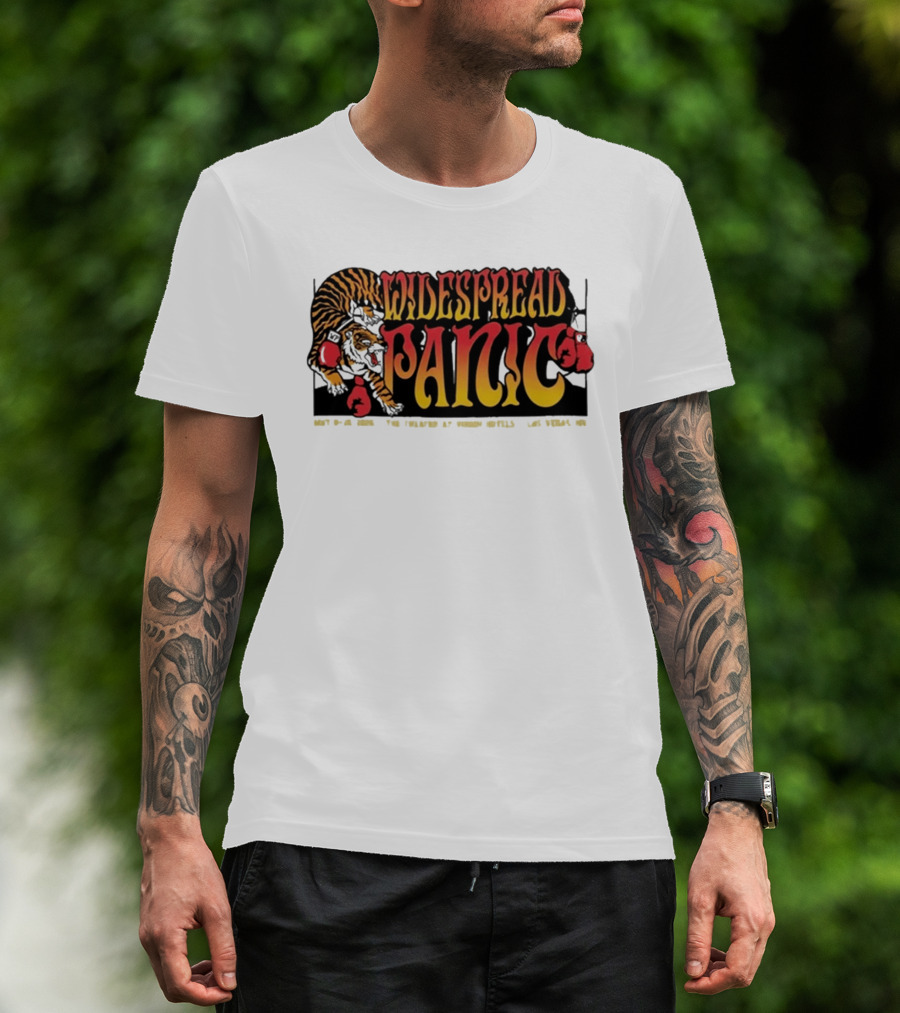 Widespread Panic May 8 10 2026 Las Vegas NV Tiger Boxing Gloves T-Shirt