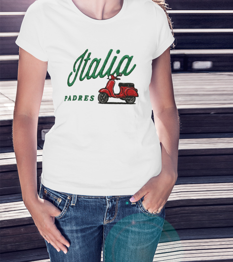 Italia Padres Red Scooter 2026 Italian Heritage Celebration Night Hat T-Shirt
