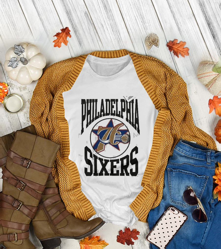 Philadelphia 76ers Rhiannon Ally Good Morning America Grey T-Shirt
