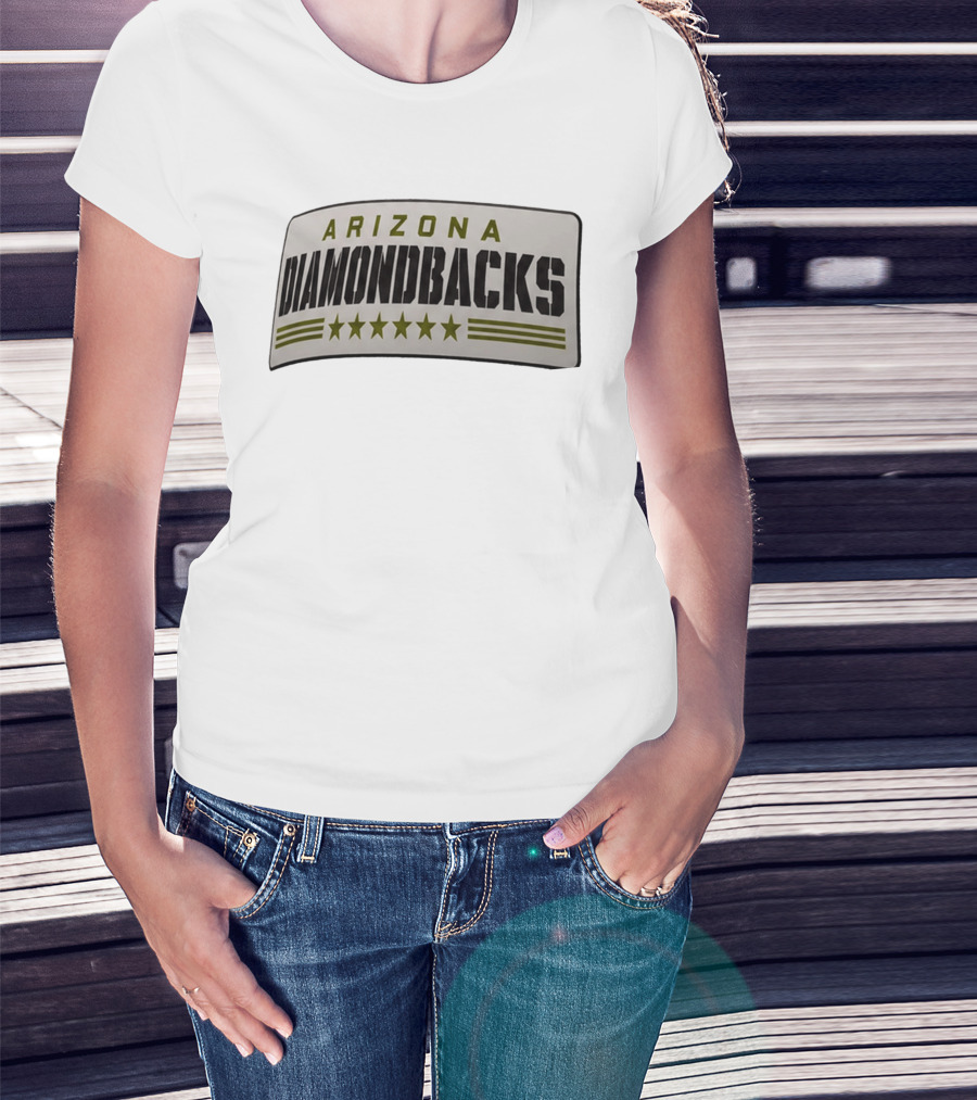 Arizona Diamondbacks Military Appreciation Stars 2026 Hat Giveaway T-Shirt
