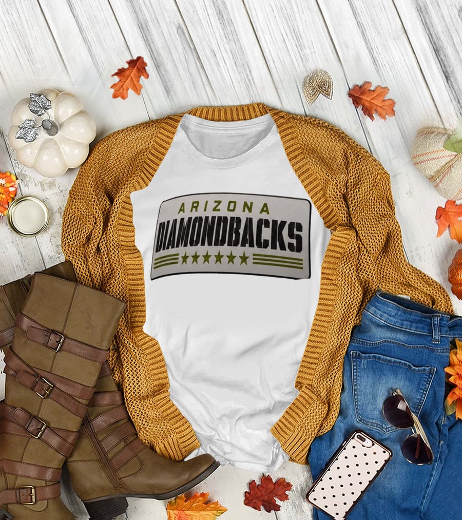 Arizona Diamondbacks Military Appreciation Stars 2026 Hat Giveaway T-Shirt