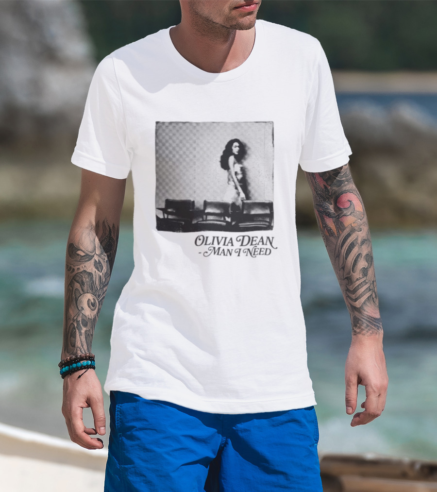 Man I Need Olivia Dean Iconic Black And White Image T-Shirt