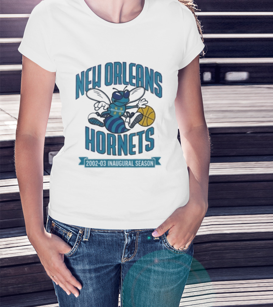 New Orleans Hornets Inaugural Season Basketball T-Shirt
