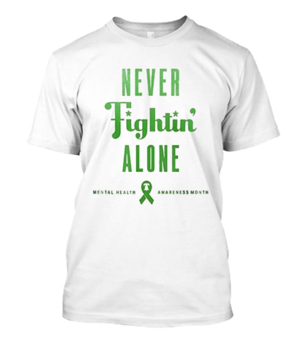 Philadelphia Phillies Never Fightin' Alone Mental Health Awareness Strikeout Stigma T-Shirt