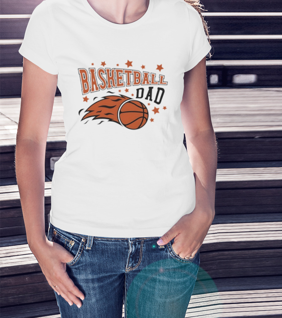 Basketball Dad Flame Stars 2026 T-Shirt