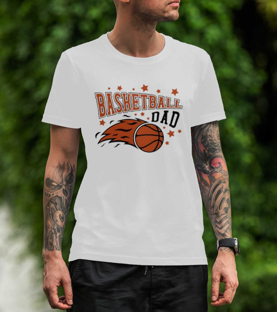 Basketball Dad Flame Stars 2026 T-Shirt