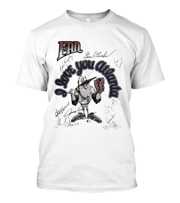 Bobby Cox I Love You Braves Baseball Caricature 1979 T-Shirt